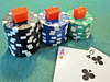 Casino Chips with houses on top